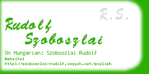 rudolf szoboszlai business card